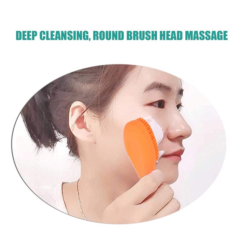 Dual Headed Silicone Applicator Sticks 5pcs Orange for Facial Cleansing and Cream - Image 2